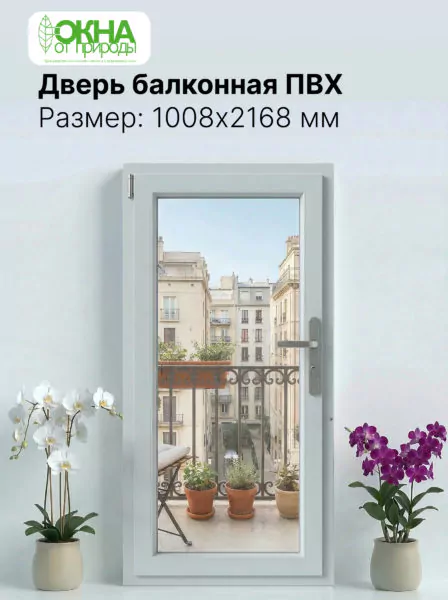Балконная дверь ПВХ 1008 &times; 2168 мм