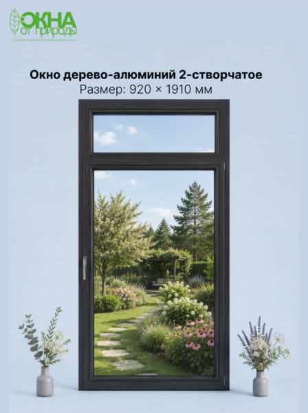 Окно дерево-алюминий 920 &times; 1910 мм