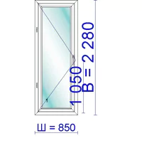 Входная дверь ПВХ 850 &times; 2280 мм