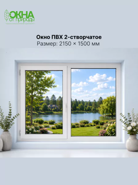 Окно ПВХ 2150 &times; 1500 мм