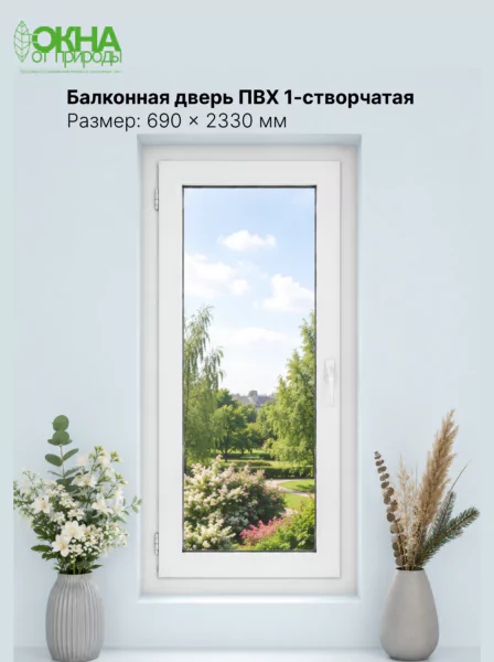 Балконная дверь ПВХ 690 &times; 2330 мм