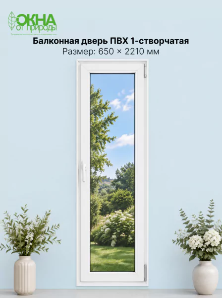 Балконная дверь ПВХ 650 &times; 2210 мм